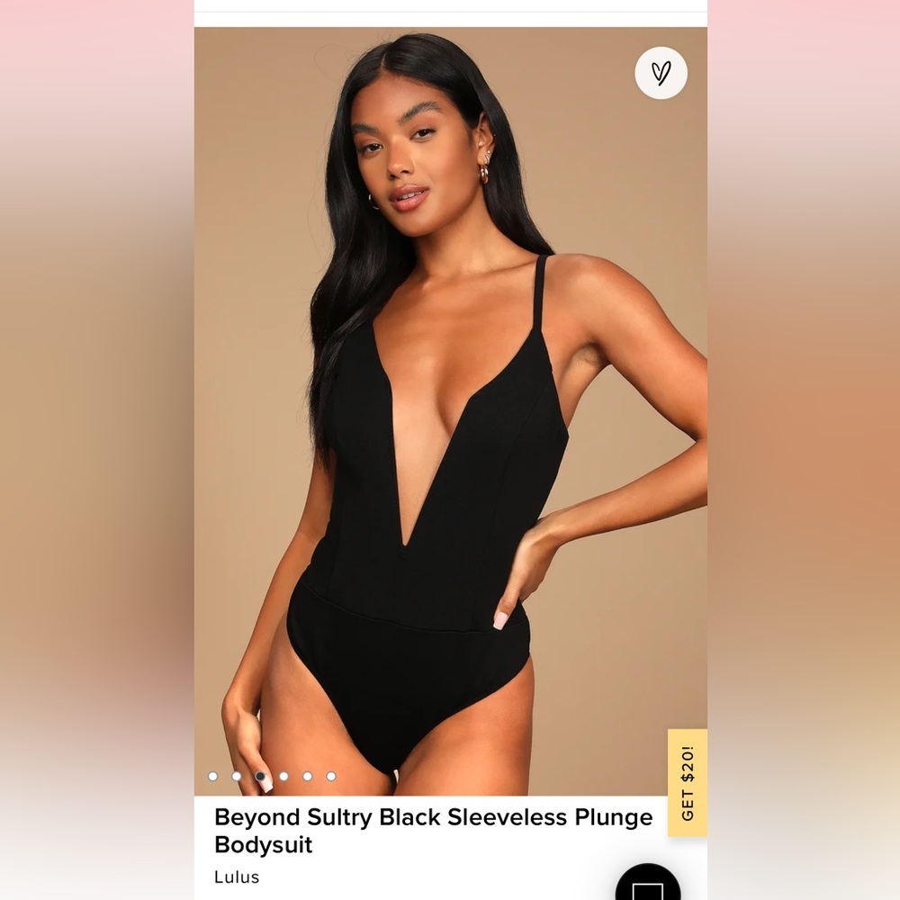 Lulus - Beyond Sultry Black Sleeveless Plunge Bodysuit